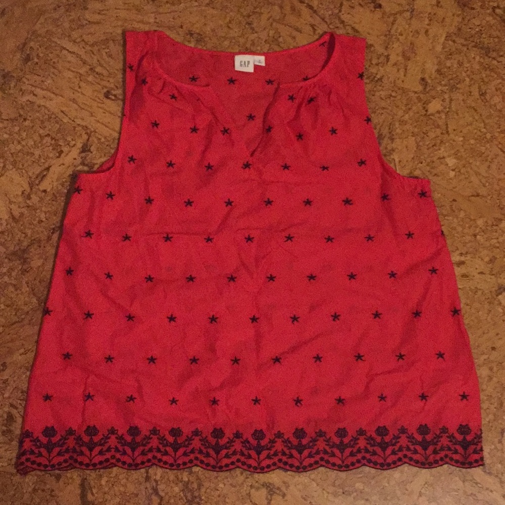 GAP tank , with blue trim
